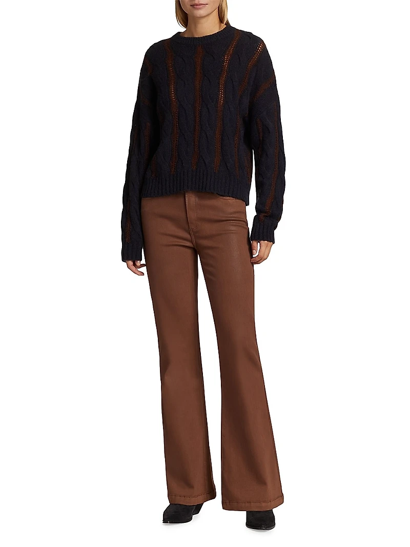 Cable-Knit Wool-Blend Sweater