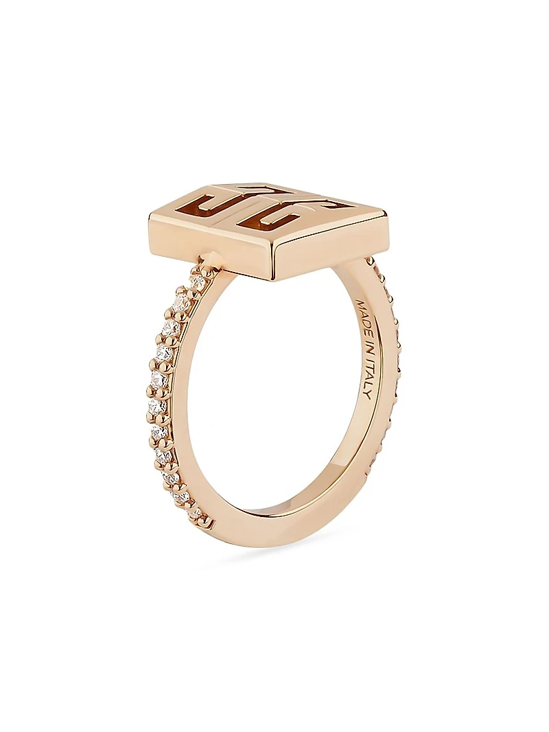 4G Ring Metal With Crystals