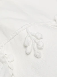 Tiered Puff-Sleeve Midi-Dress