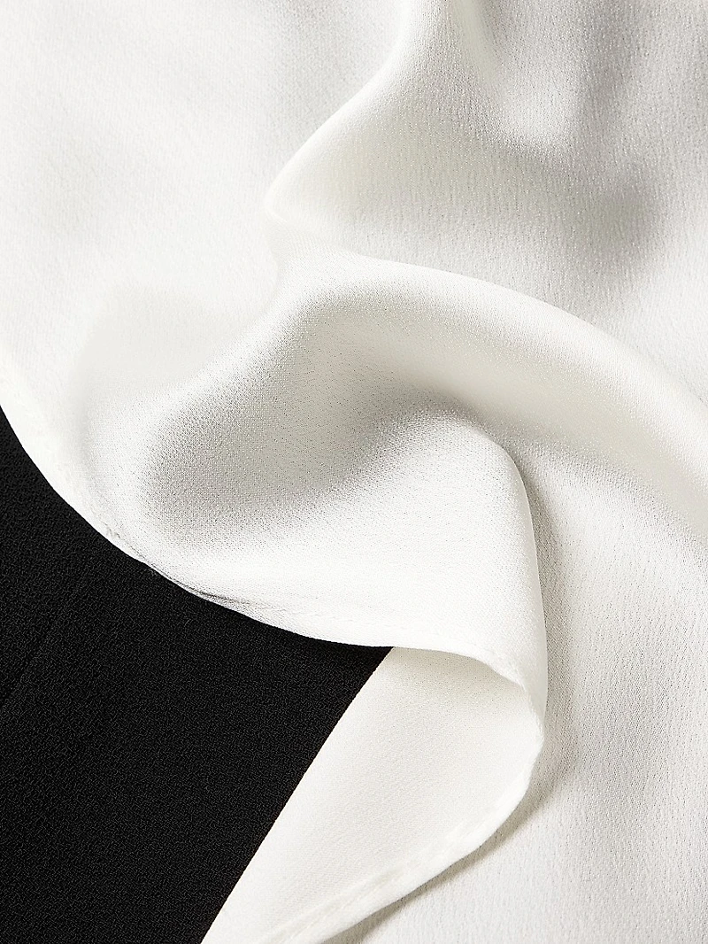 Crepe Bow-Sleeve Minidress