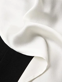 Crepe Bow-Sleeve Minidress