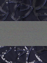 Sequined Illusion-Neck Gown