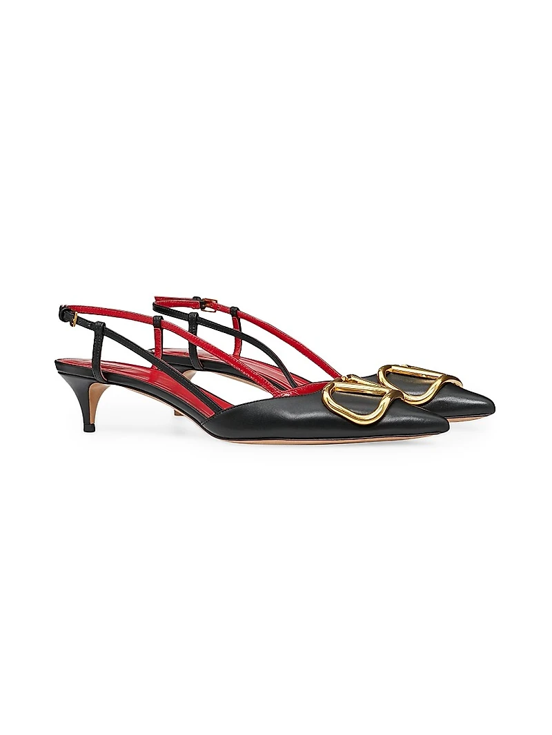 VLogo Signature Calfskin Slingback Pumps 40MM