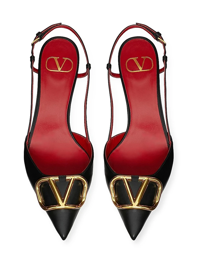 VLogo Signature Calfskin Slingback Pumps 40MM