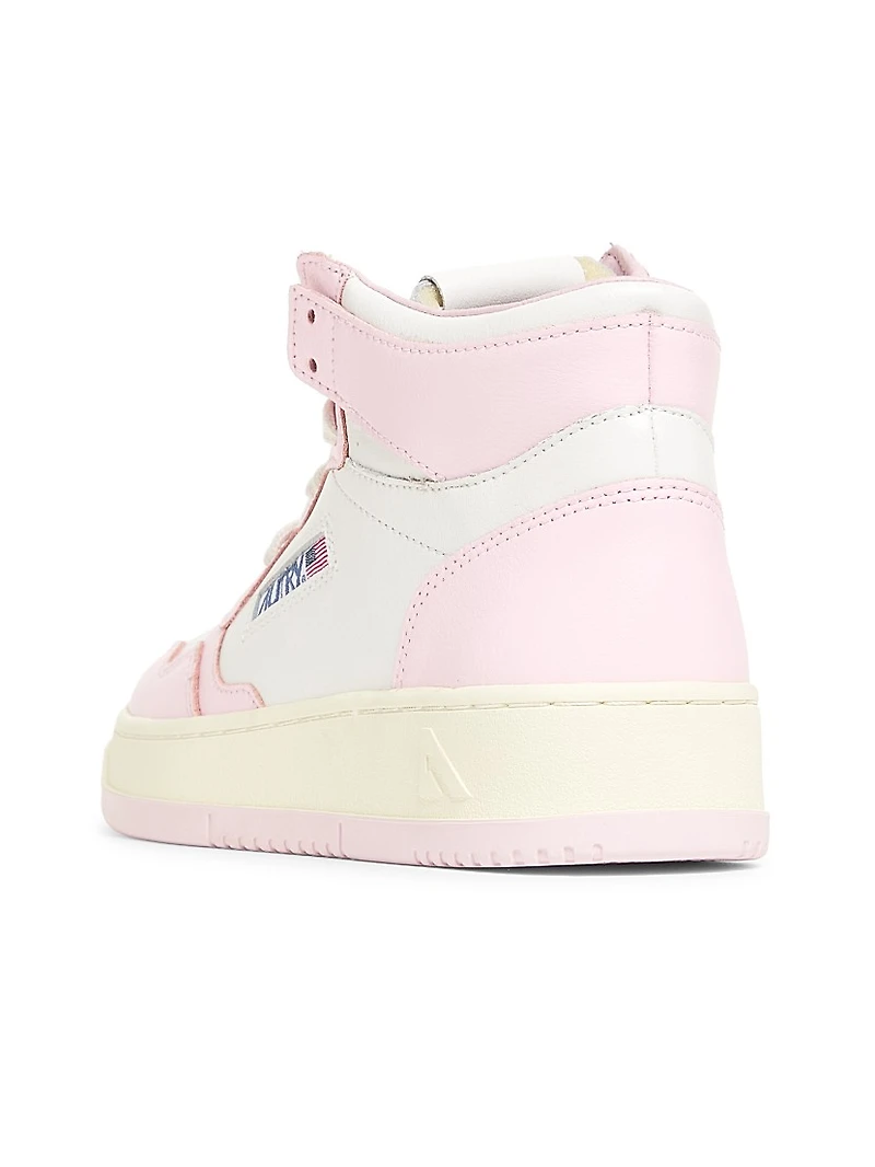 Medalist Two-Tone High-Top Sneakers