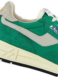 Leather-Blend Low-Top Sneakers
