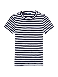 Stripe Rib-Knit Cotton T-Shirt