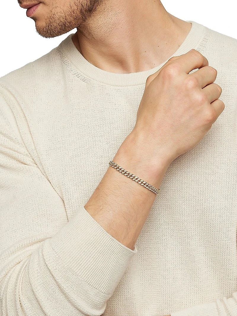Curb Chain Bracelet 18K Yellow Gold