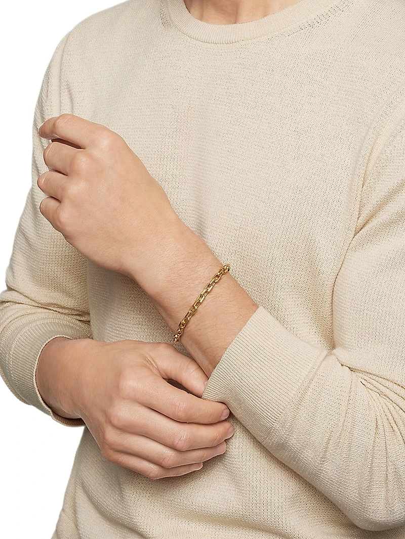 Streamline Heirloom Chain Link Bracelet 18K Yellow Gold