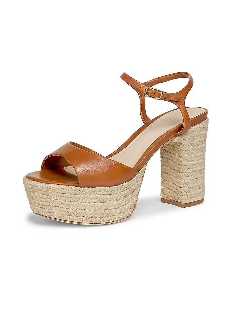 105MM Leather Platform Sandals