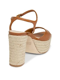 105MM Leather Platform Sandals