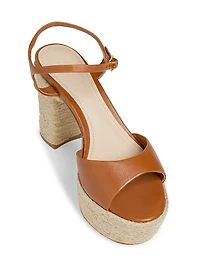 105MM Leather Platform Sandals