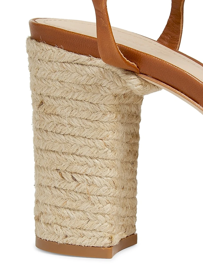 105MM Leather Platform Sandals