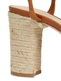 105MM Leather Platform Sandals