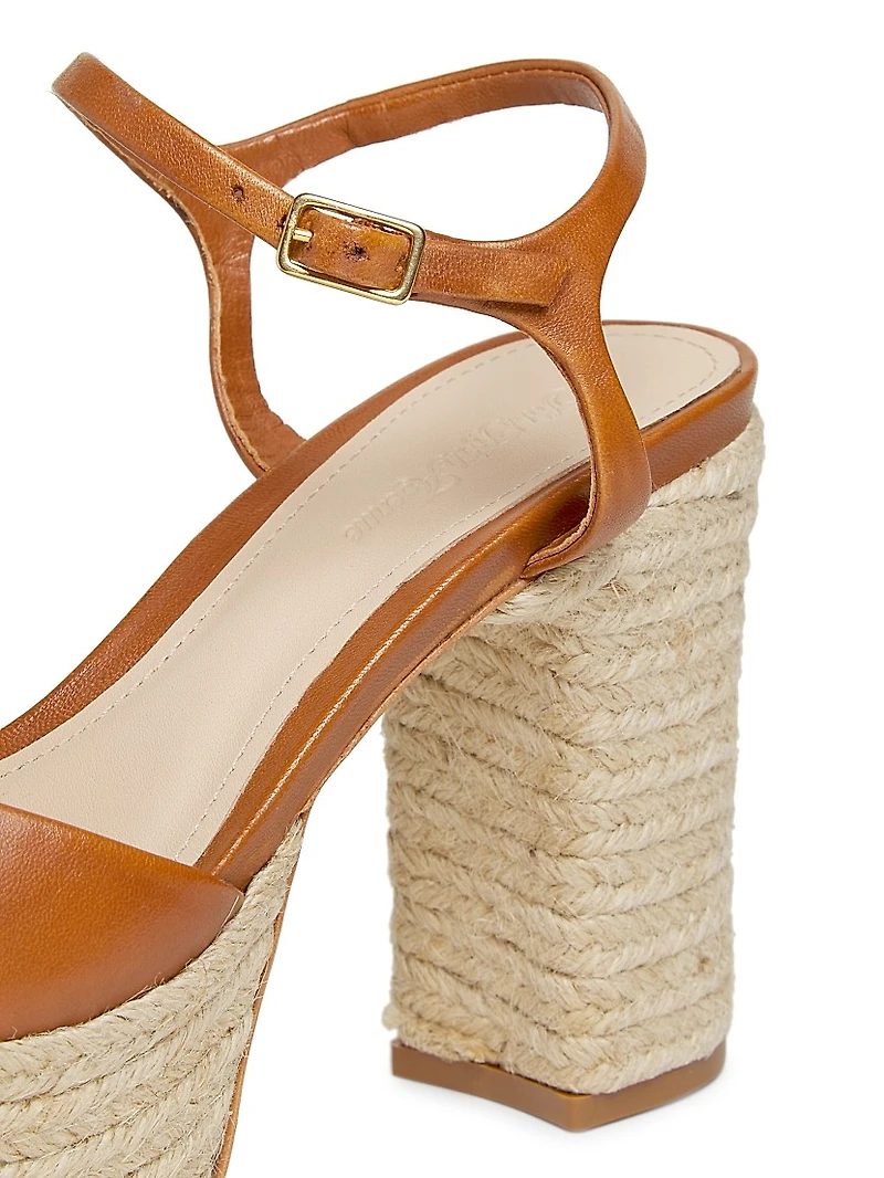 105MM Leather Platform Sandals