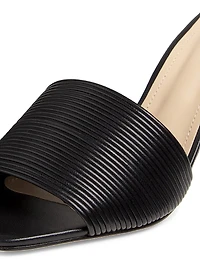 80MM Leather Mules
