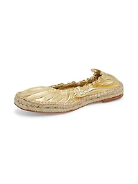 Metallic Leather Espadrilles