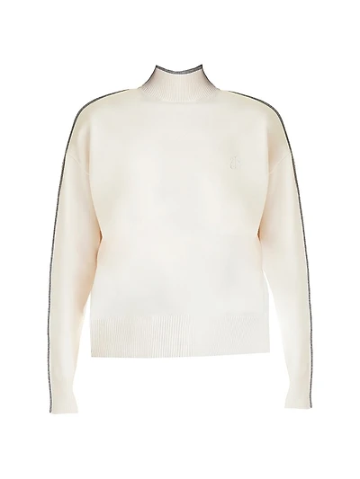 Framed Knit Mock Neck Sweater