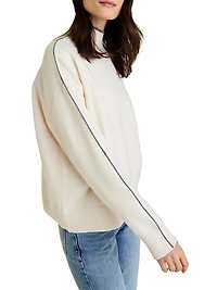 Framed Knit Mock Neck Sweater