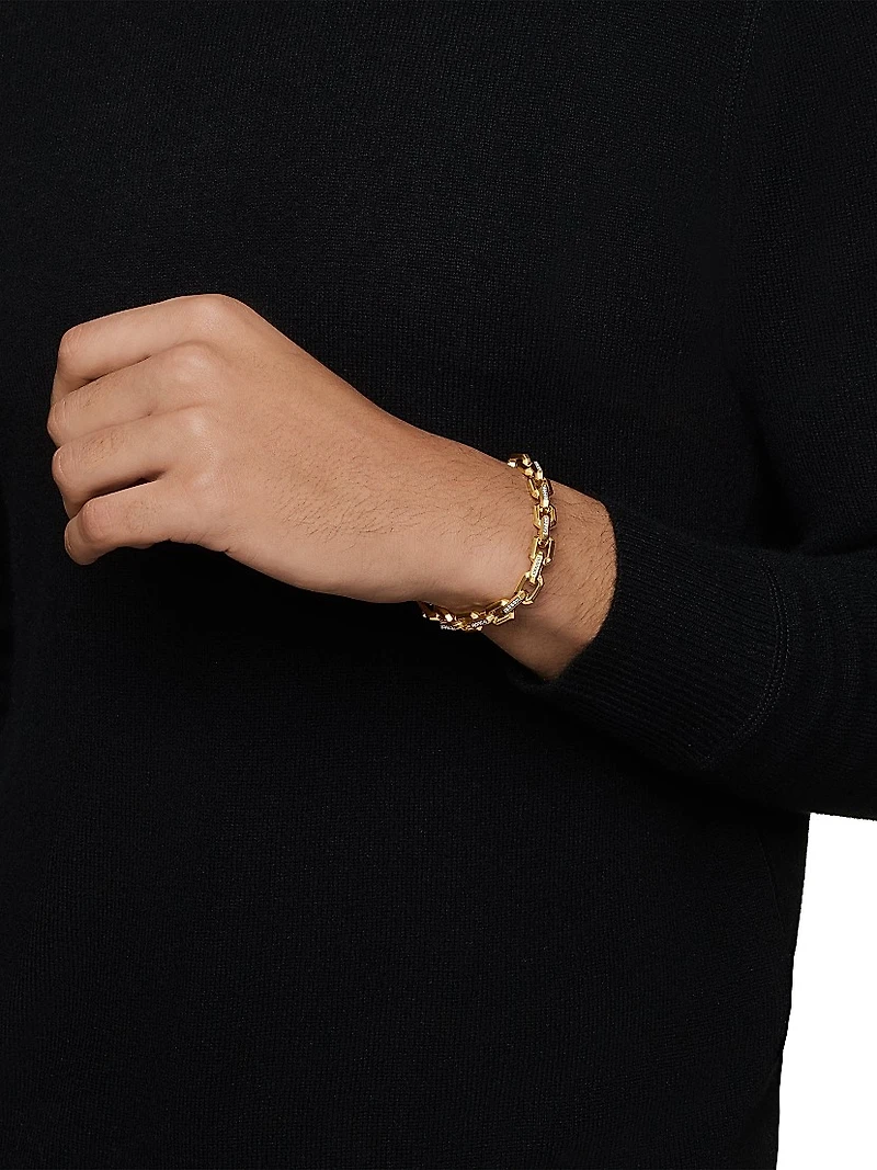 Heirloom Chain Link Bracelet in 18K Yellow Gold