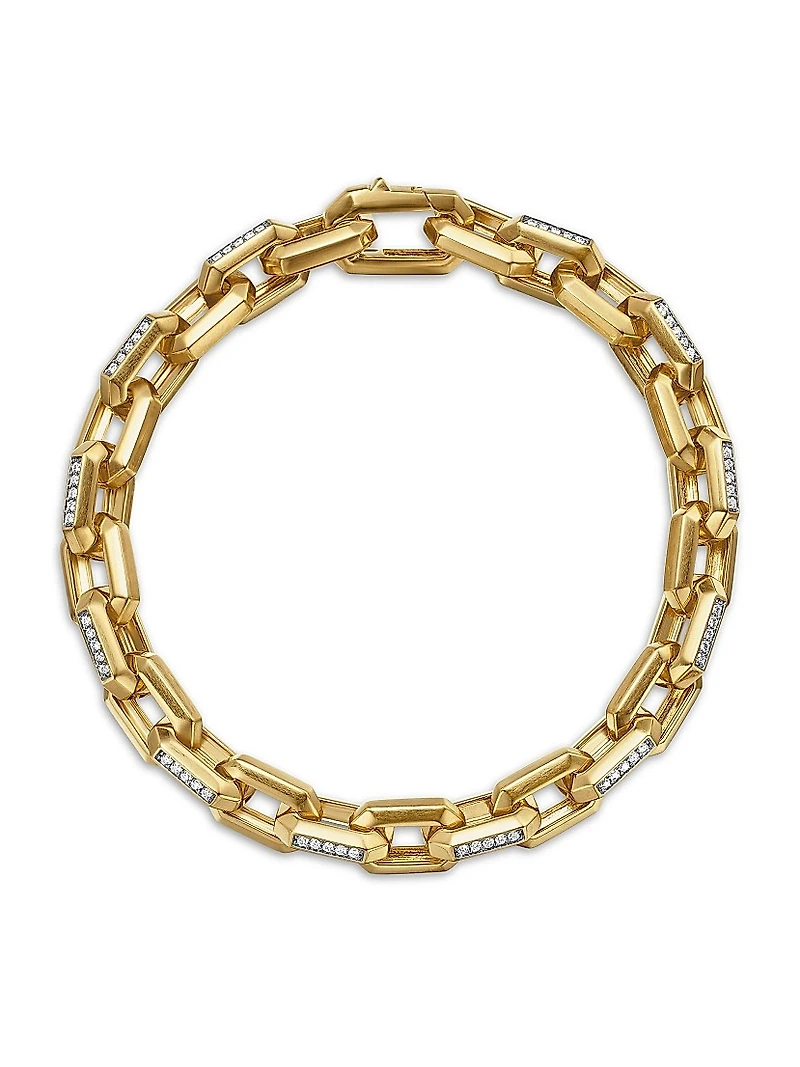 Heirloom Chain Link Bracelet in 18K Yellow Gold