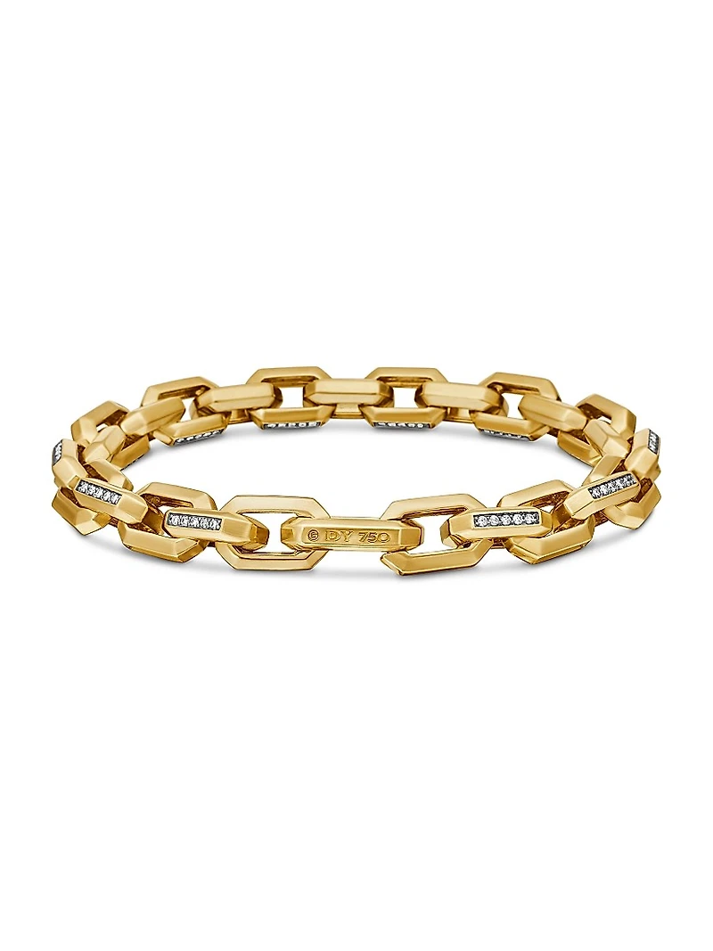 Heirloom Chain Link Bracelet in 18K Yellow Gold