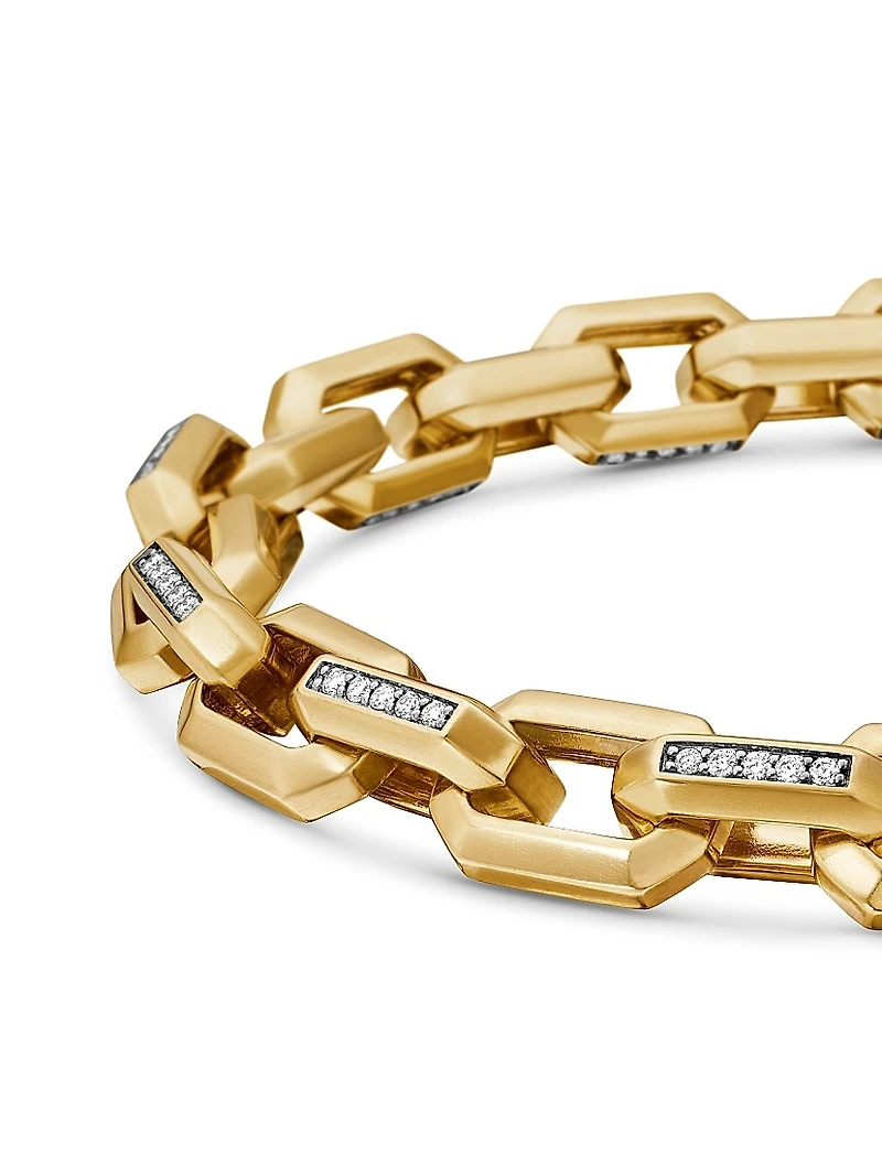 Heirloom Chain Link Bracelet in 18K Yellow Gold
