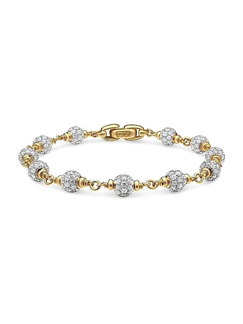 Spiritual Beads Rosary Bracelet in 18K Yellow Gold