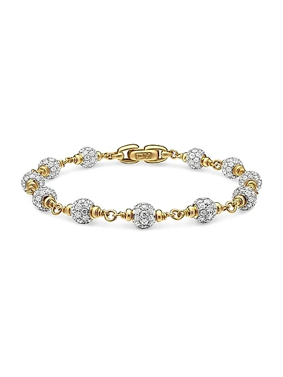 Spiritual Beads Rosary Bracelet in 18K Yellow Gold