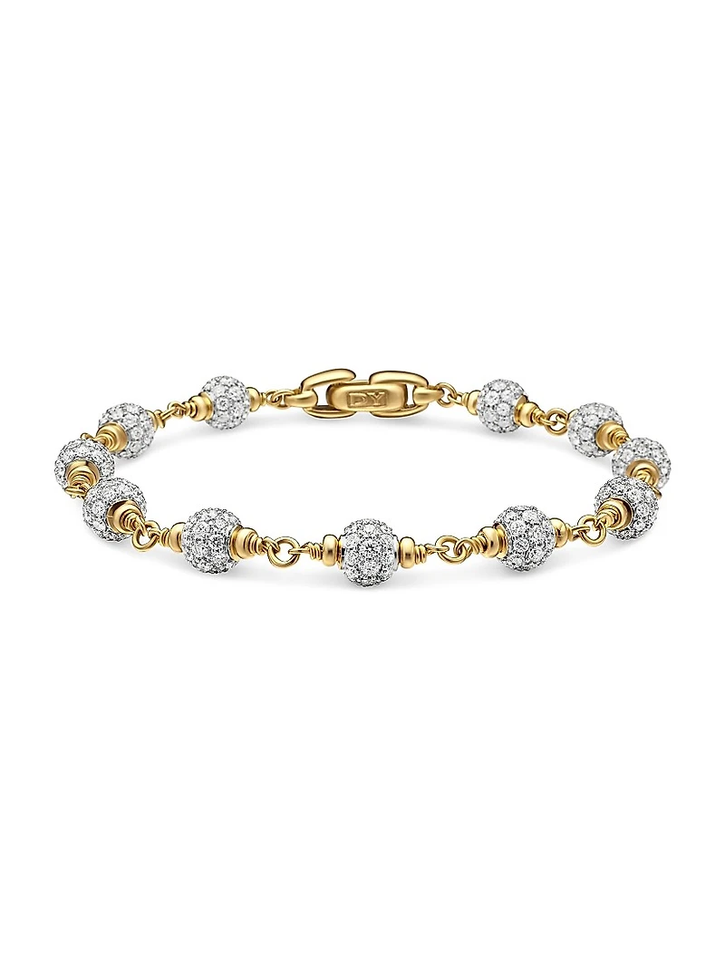 Spiritual Beads Rosary Bracelet in 18K Yellow Gold