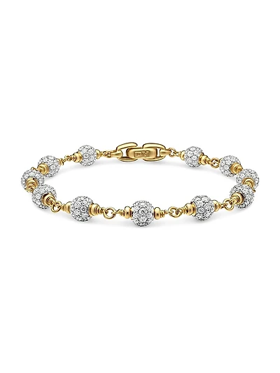 Spiritual Beads Rosary Bracelet in 18K Yellow Gold