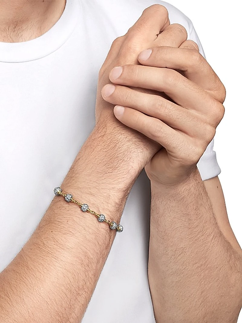 Spiritual Beads Rosary Bracelet in 18K Yellow Gold