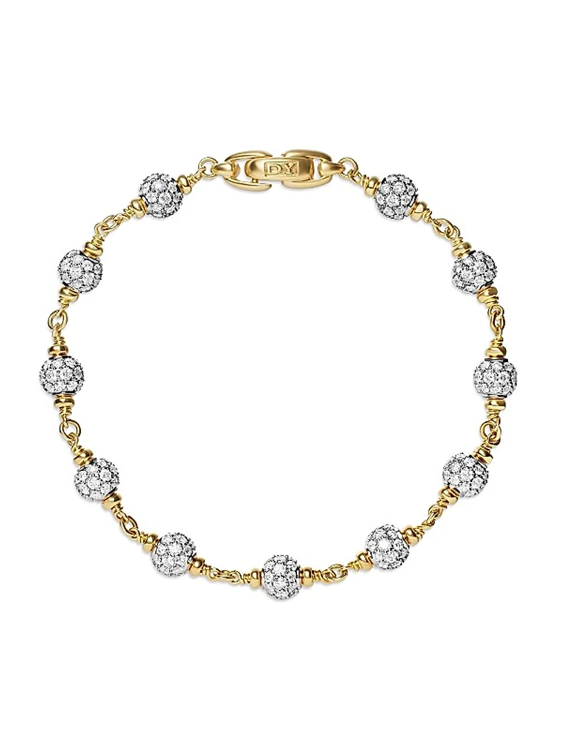 Spiritual Beads Rosary Bracelet in 18K Yellow Gold