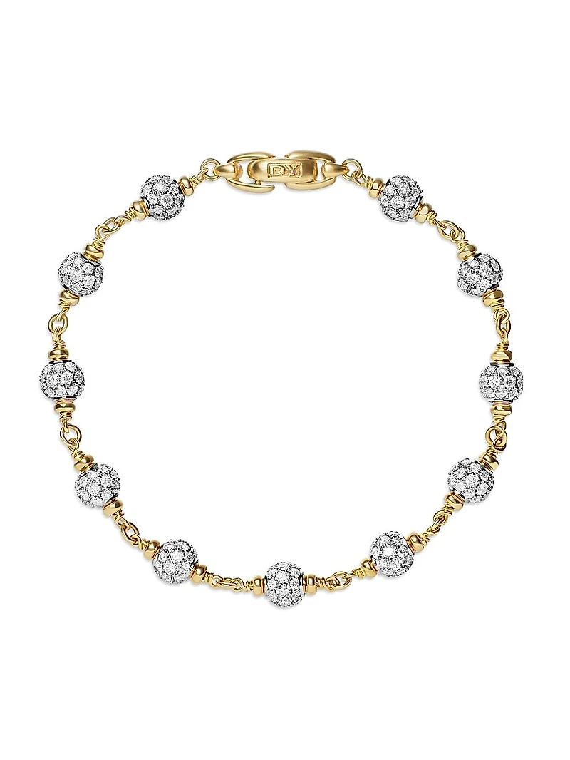Spiritual Beads Rosary Bracelet in 18K Yellow Gold