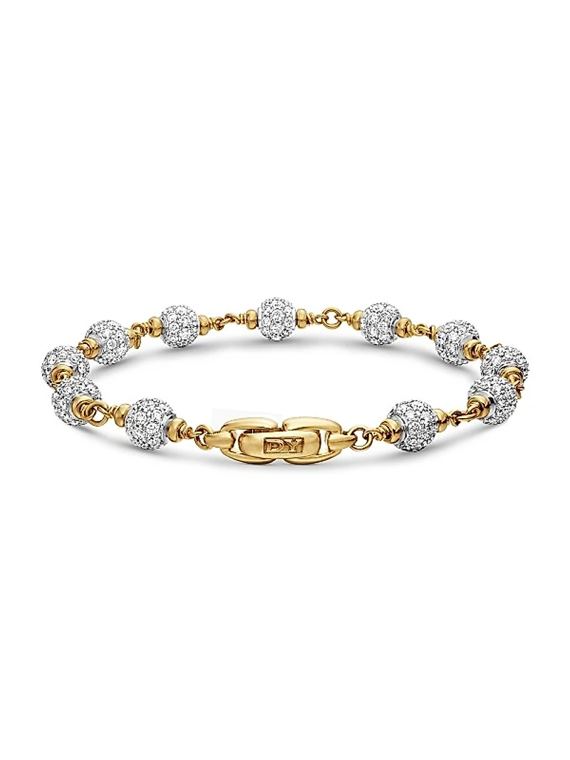 Spiritual Beads Rosary Bracelet in 18K Yellow Gold