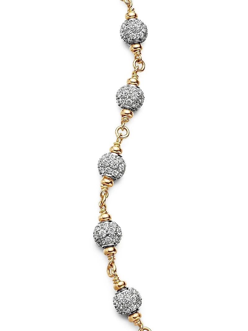 Spiritual Beads Rosary Bracelet in 18K Yellow Gold