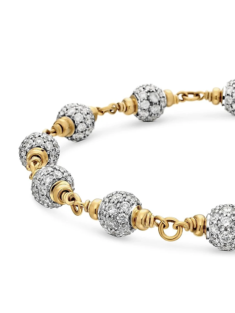 Spiritual Beads Rosary Bracelet in 18K Yellow Gold