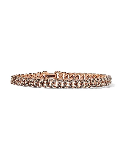 Curb Chain Bracelet in 18K Rose Gold