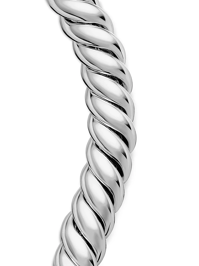 Sculpted Cable Triple Wrap Bracelet Sterling Silver