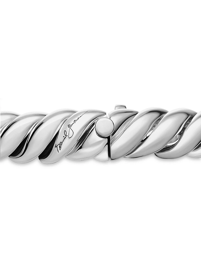 Sculpted Cable Triple Wrap Bracelet Sterling Silver