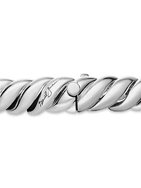 Sculpted Cable Triple Wrap Bracelet Sterling Silver