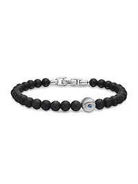 Spiritual Beads Evil Eye Bracelet Sterling Silver