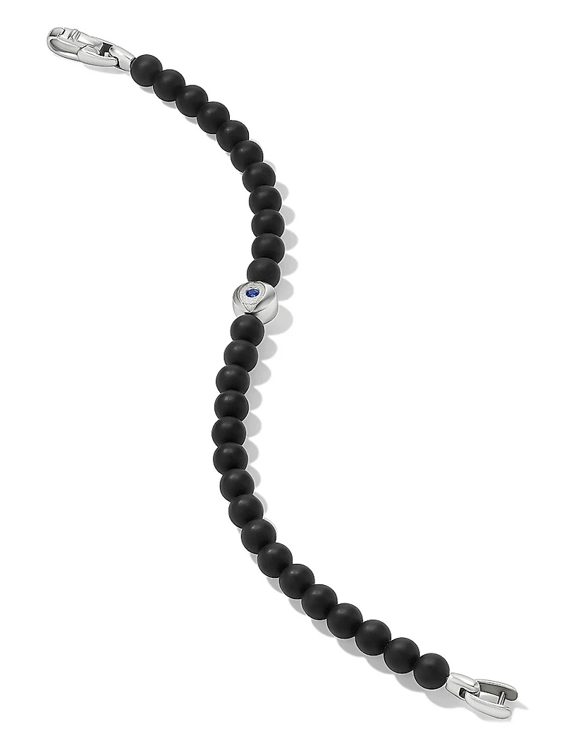 Spiritual Beads Evil Eye Bracelet Sterling Silver