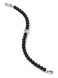 Spiritual Beads Evil Eye Bracelet Sterling Silver