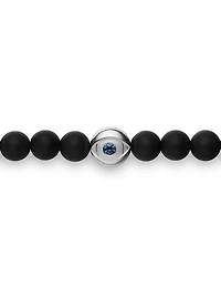 Spiritual Beads Evil Eye Bracelet Sterling Silver