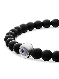 Spiritual Beads Evil Eye Bracelet Sterling Silver