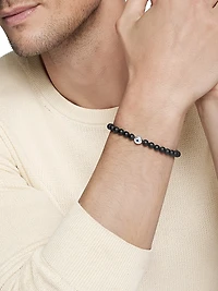 Spiritual Beads Evil Eye Bracelet Sterling Silver