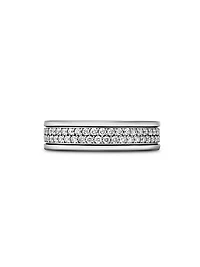 Streamline Two Row Band Ring Sterling Silver