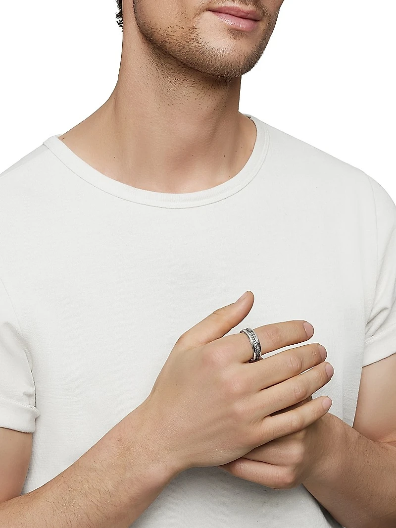 Streamline Two Row Band Ring Sterling Silver