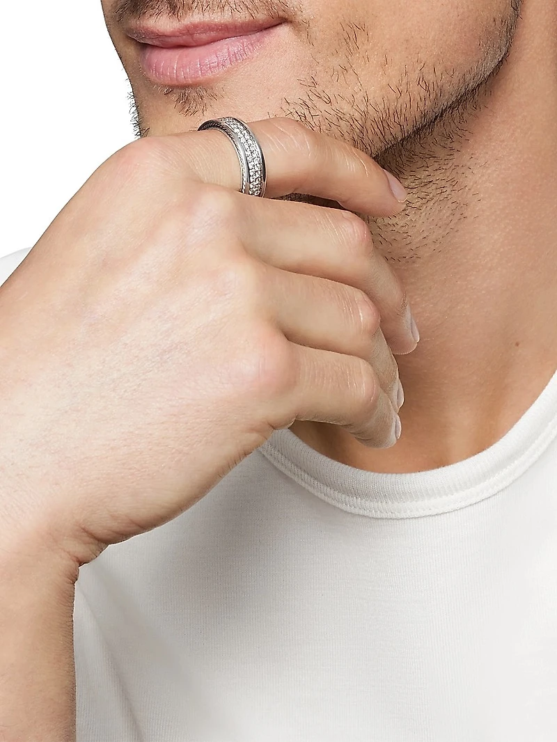 Streamline Two Row Band Ring Sterling Silver